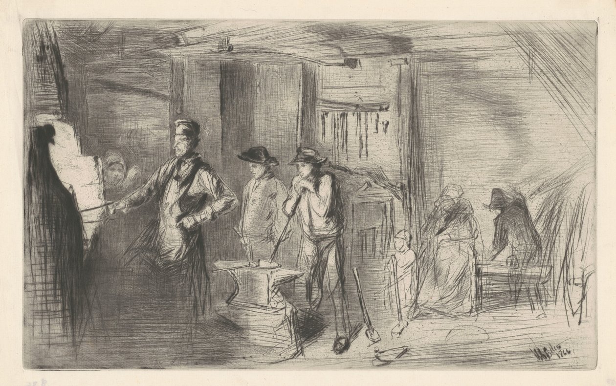 Smedjen, 1861. af James Abbott McNeill Whistler