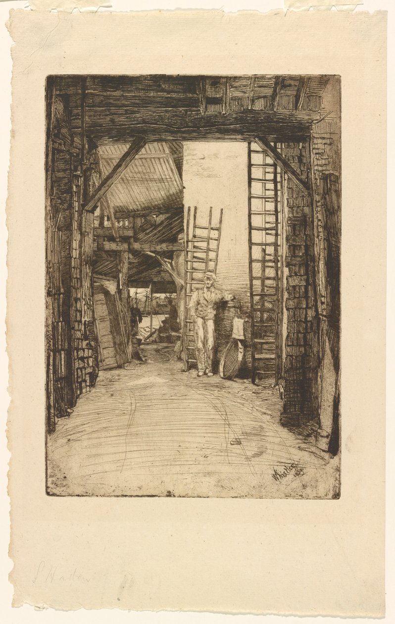 Kalkbrænderen, 1859. af James Abbott McNeill Whistler