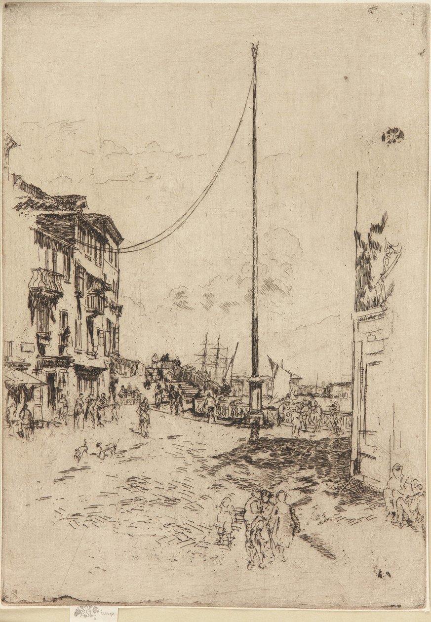 Den lille mast, 1879-1880. af James Abbott McNeill Whistler