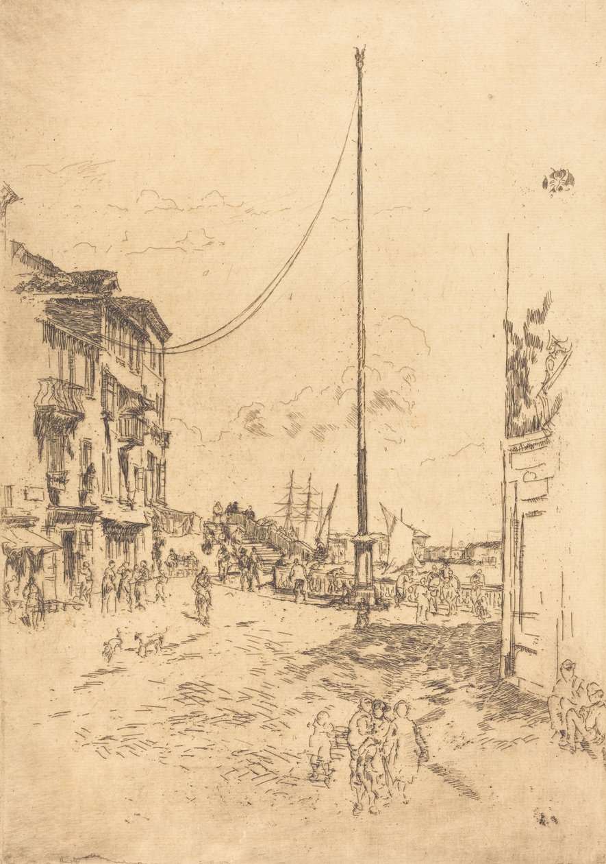 Den lille mast, 1880. af James Abbott McNeill Whistler