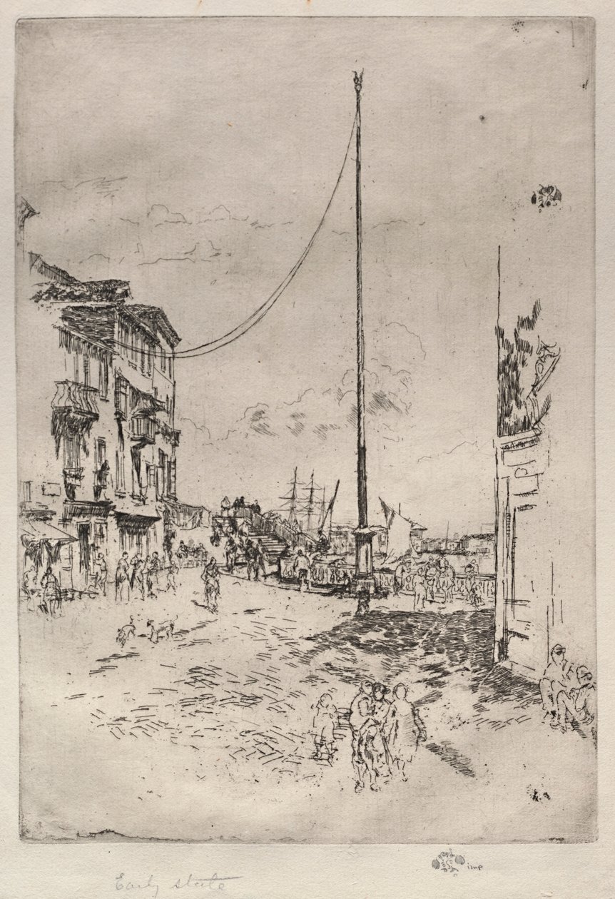 Den lille mast, 1880. af James Abbott McNeill Whistler