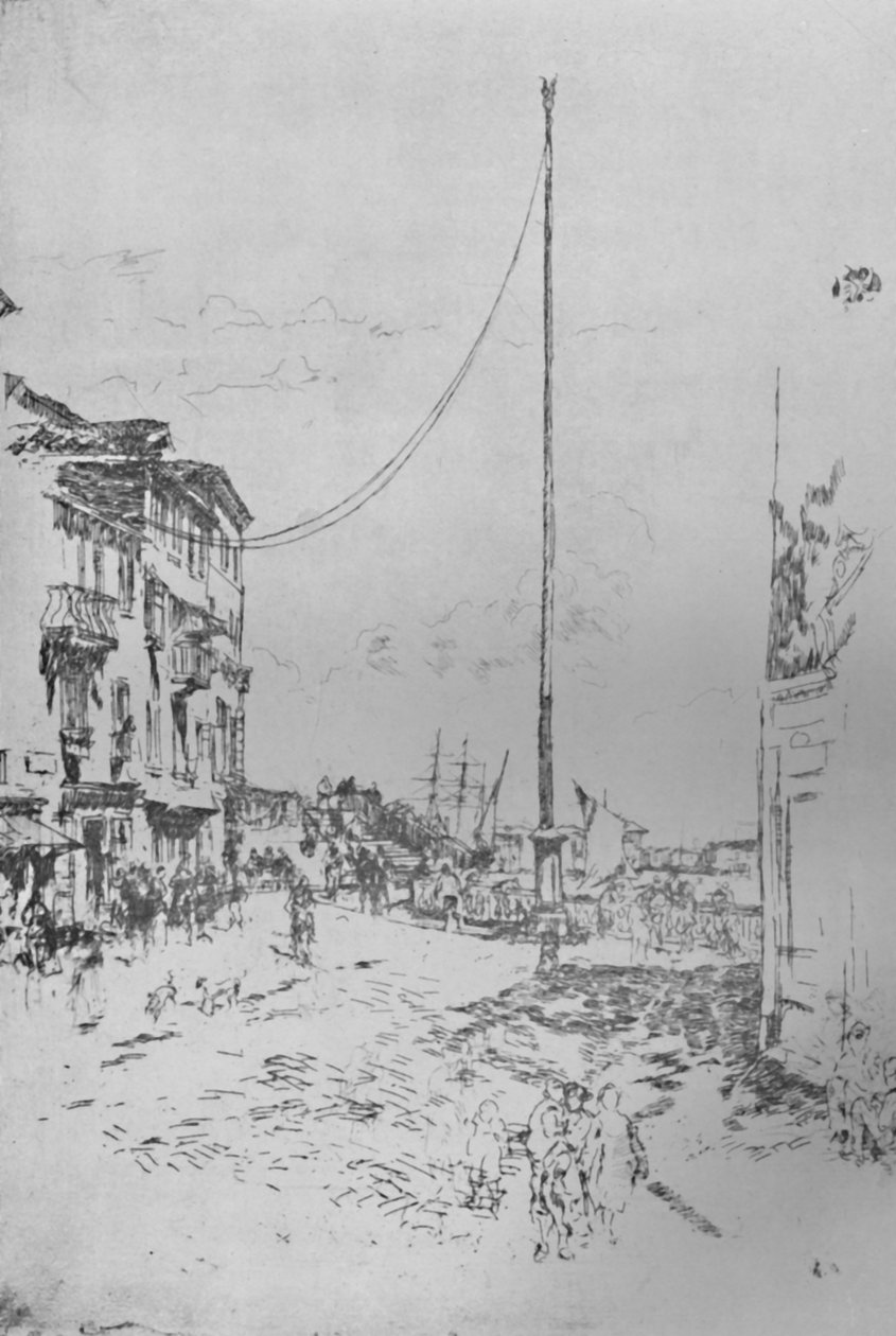 Den lille mast, c1880, 1925. af James Abbott McNeill Whistler