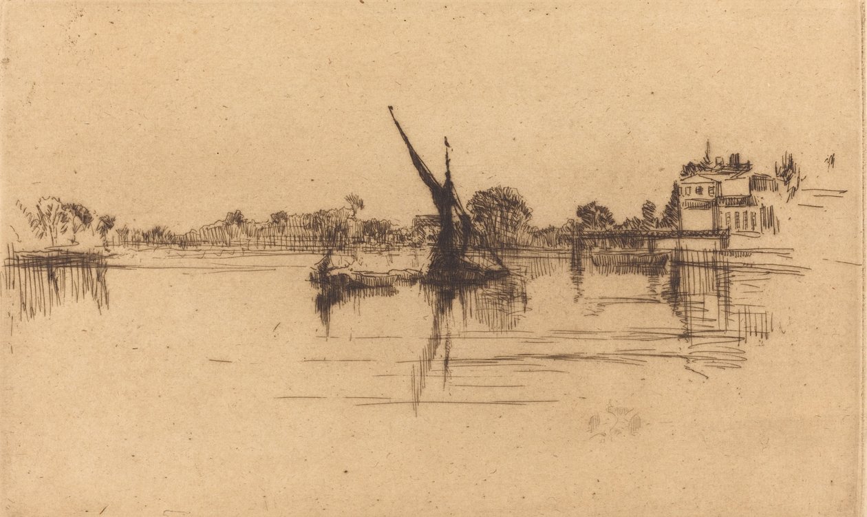 Den lille Putney, nr. II, 1879. af James Abbott McNeill Whistler