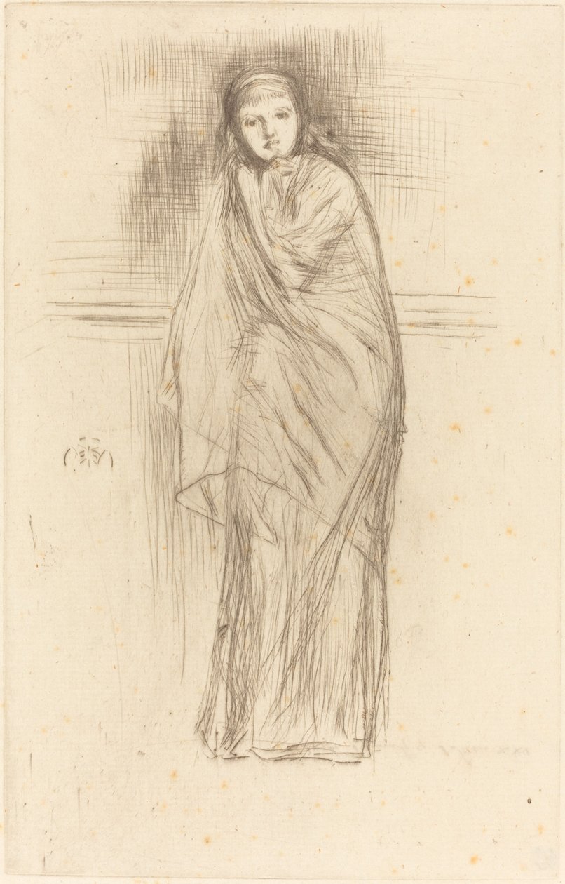 Modellen hviler, 1870. af James Abbott McNeill Whistler