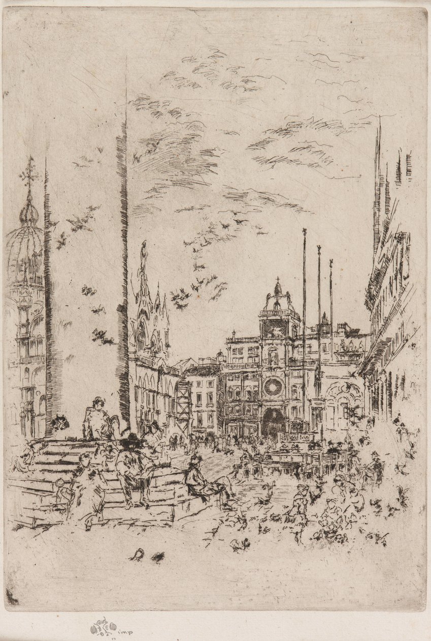 Piazzetta, 1879-1880. af James Abbott McNeill Whistler
