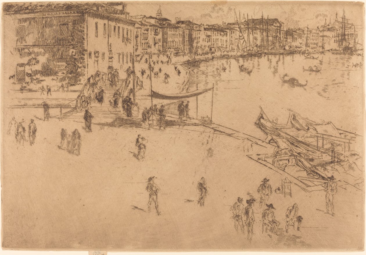 The Riva, nr. II, 1880. af James Abbott McNeill Whistler