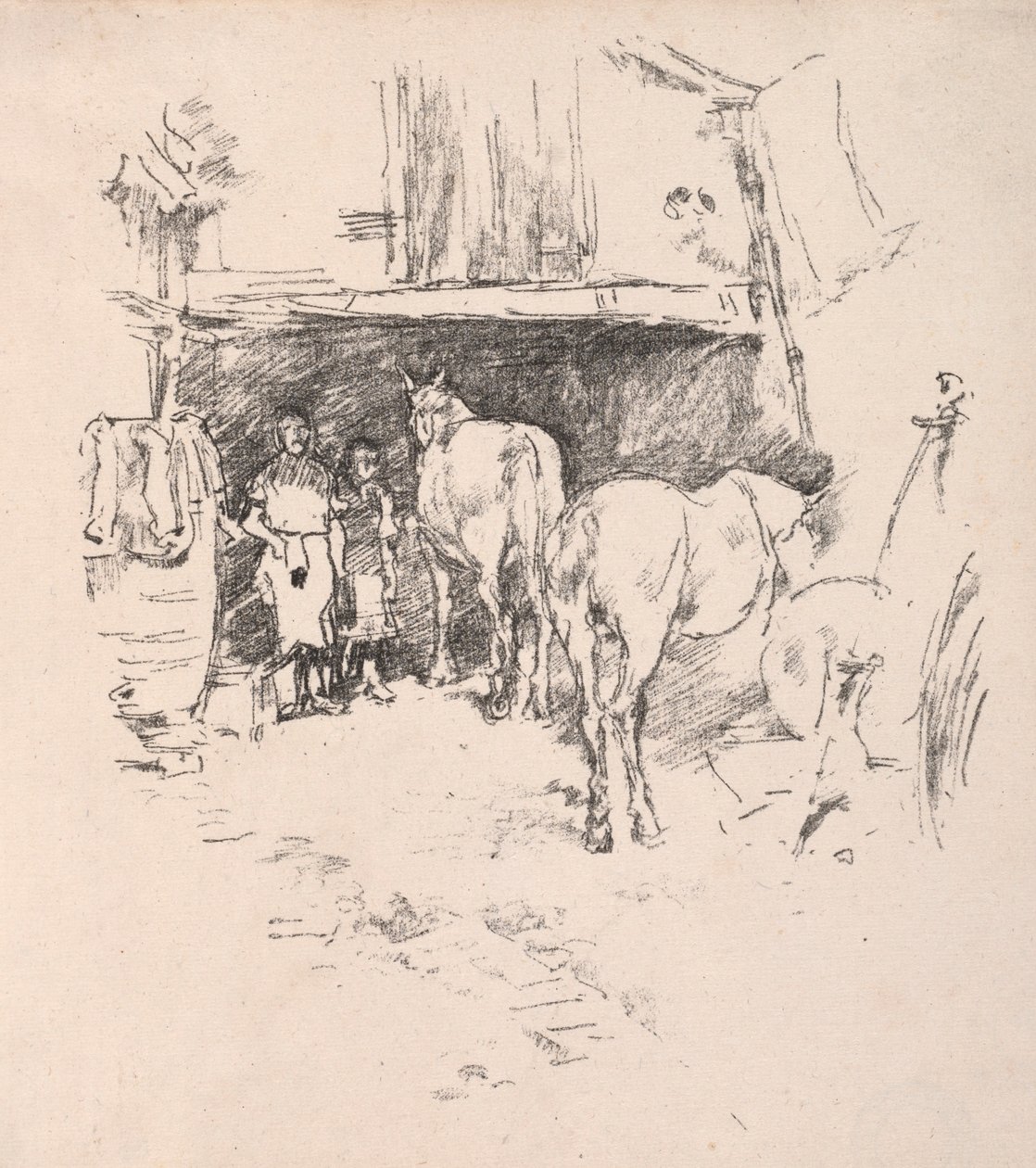 Trappen, Luxembourg-haven. af James Abbott McNeill Whistler