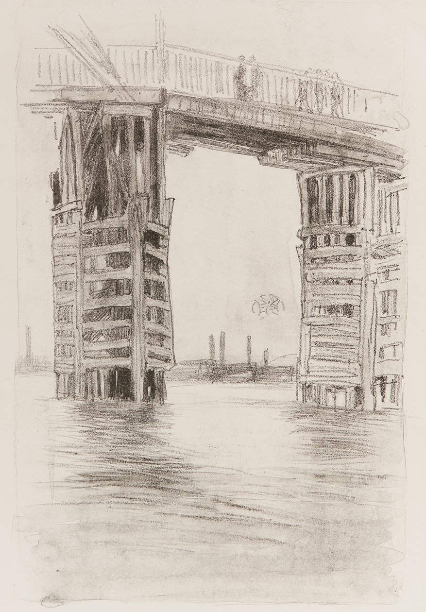 Den høje bro, 1878. af James Abbott McNeill Whistler