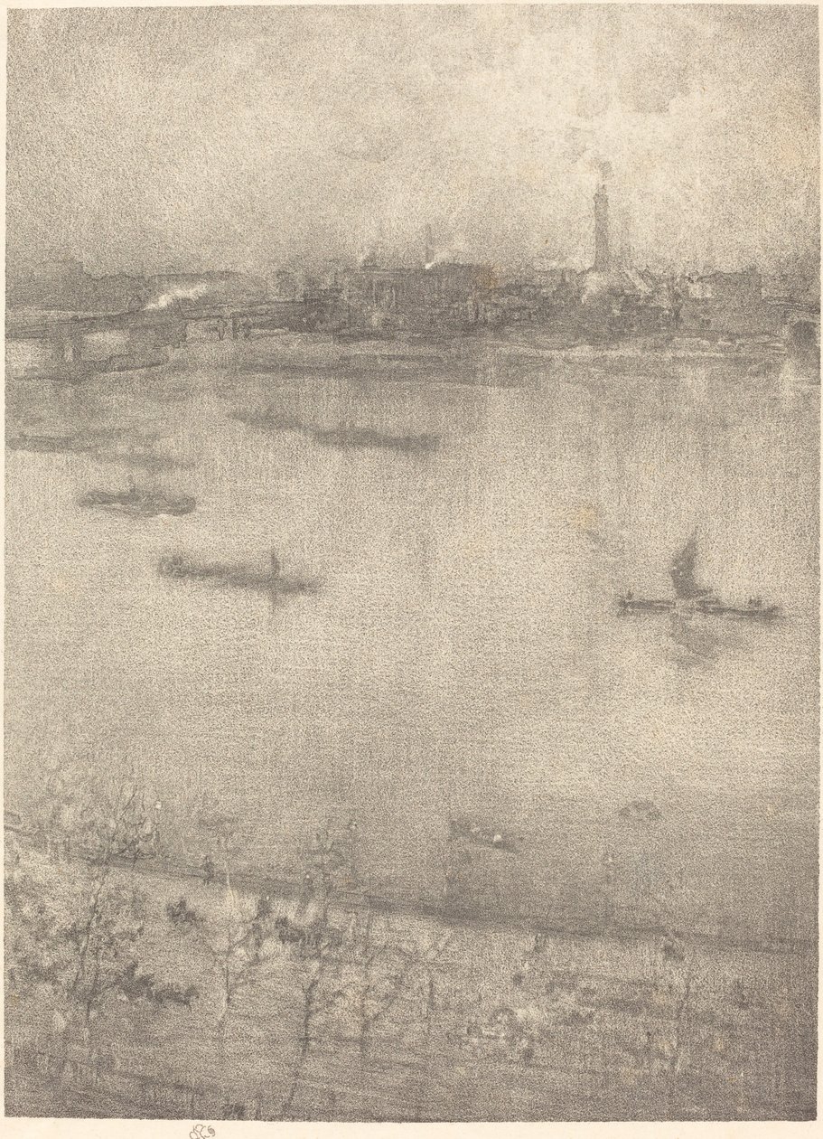 Themsen, 1896. af James Abbott McNeill Whistler