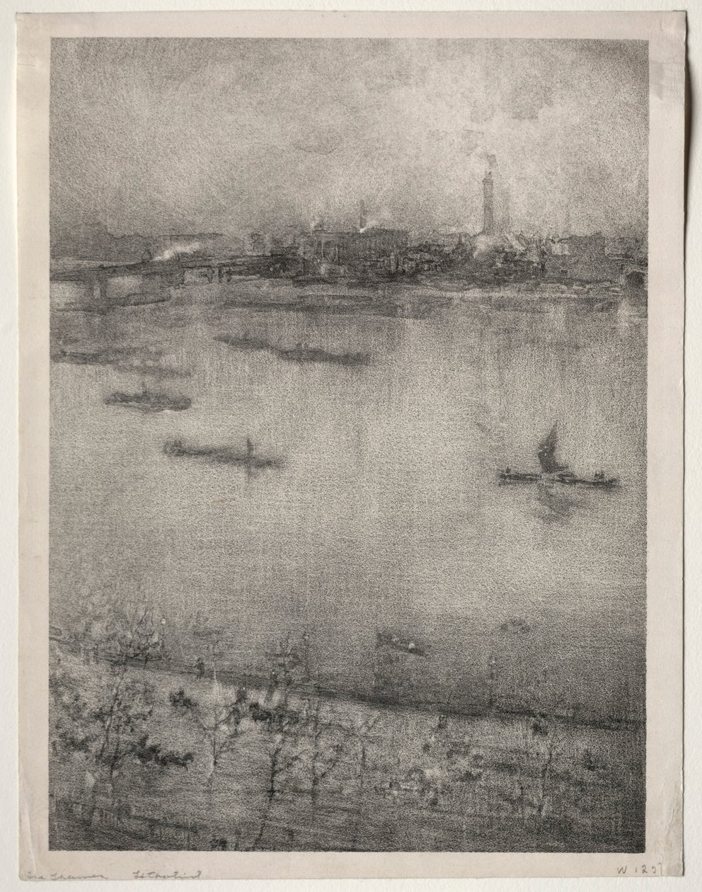 Themsen, 1896. af James Abbott McNeill Whistler