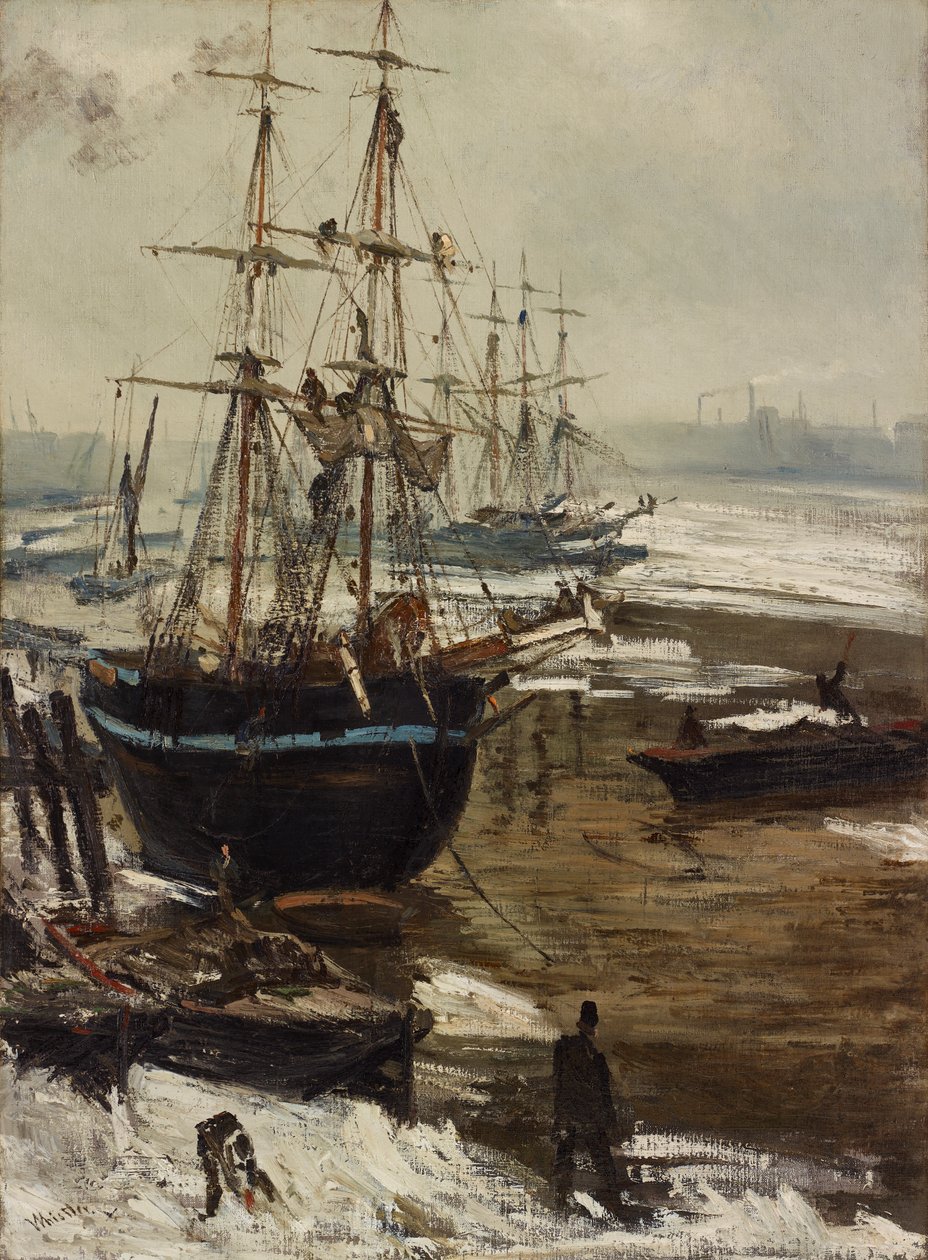 Themsen i is, 1860. af James Abbott McNeill Whistler