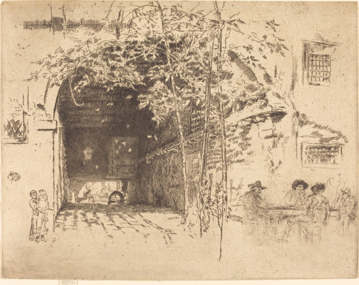 Færgen, nr. II, 18791880. af James Abbott McNeill Whistler
