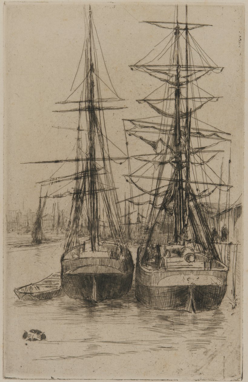 De to skibe, 1875. af James Abbott McNeill Whistler