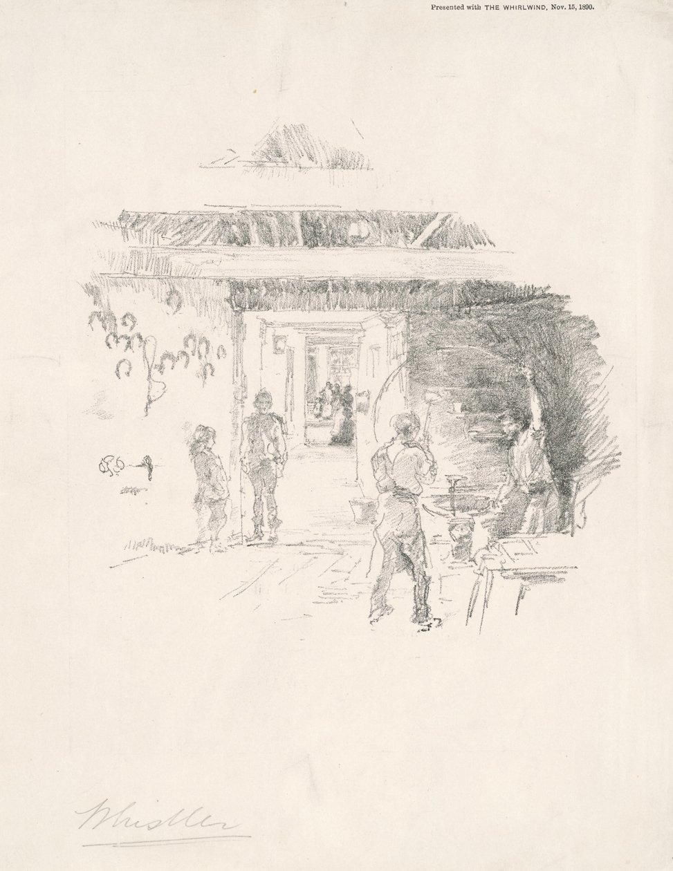 Dæksmeden, 1890. af James Abbott McNeill Whistler