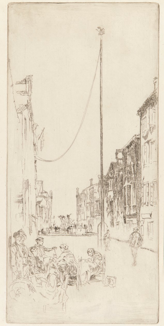 Den venetianske mast, 1879-1880. af James Abbott McNeill Whistler