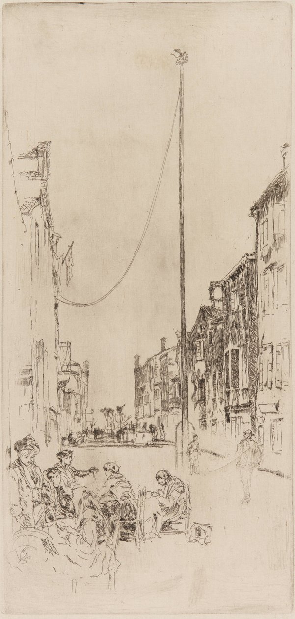 Den venetianske mast, 1879-1880. af James Abbott McNeill Whistler