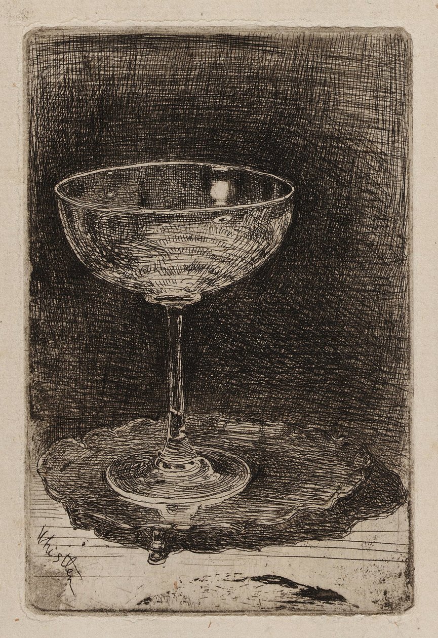 Vinglasset, 1858. af James Abbott McNeill Whistler
