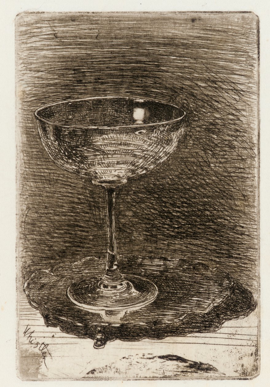 Vinglasset, 1858. af James Abbott McNeill Whistler