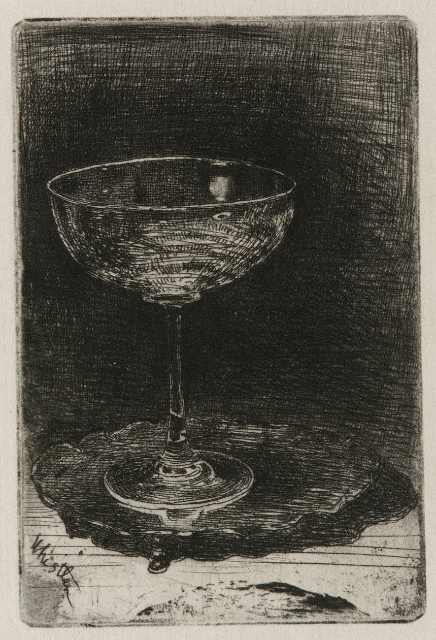 Vinglasset, 1858. af James Abbott McNeill Whistler