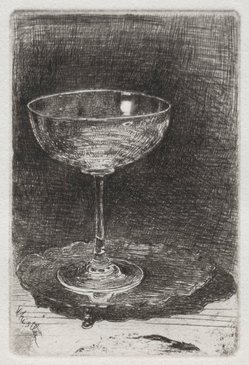 Vinglasset, 1858. af James Abbott McNeill Whistler