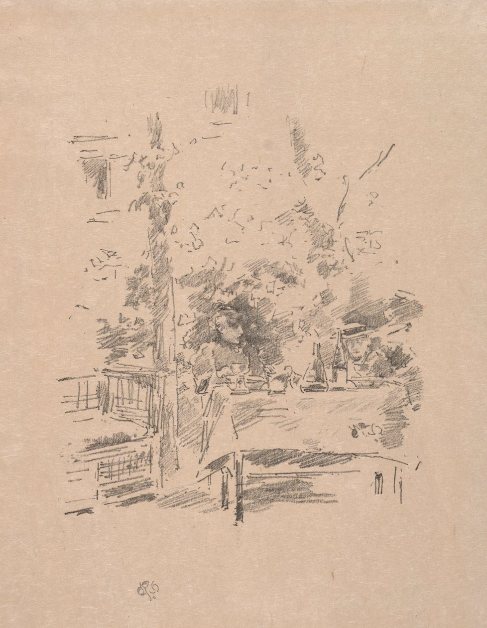 Tete-a-tete i haven, 1894. af James Abbott McNeill Whistler