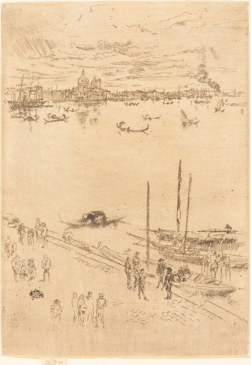 Opretstående Venedig, 1879-1880. af James Abbott McNeill Whistler