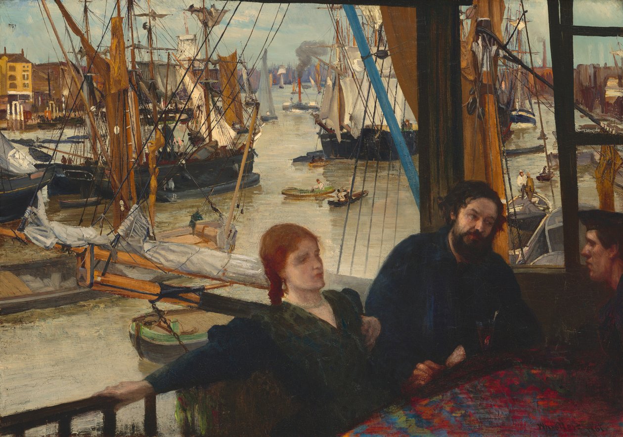 Wapping, 1860-1864. af James Abbott McNeill Whistler
