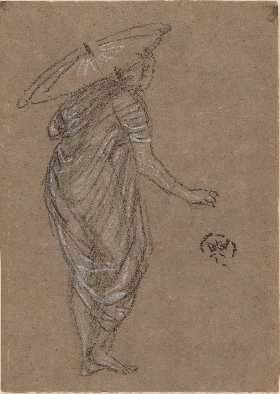 Kvinde med parasol, 1870-1873. af James Abbott McNeill Whistler
