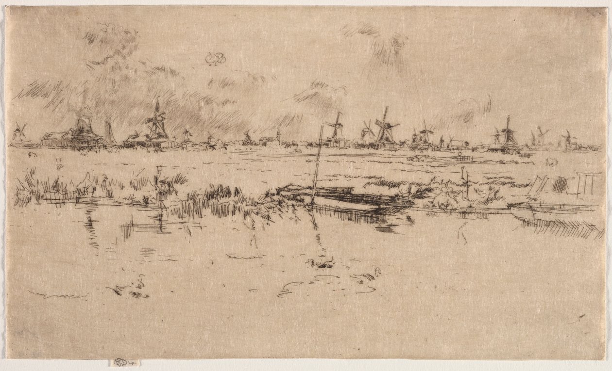 Zaandam. af James Abbott McNeill Whistler