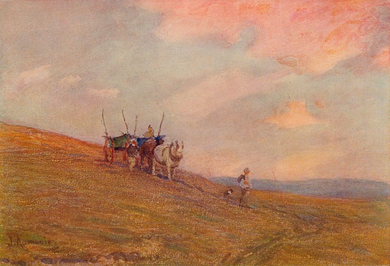 On the Downs nær Harting, c1870-1906, 1906. af James Aumonier