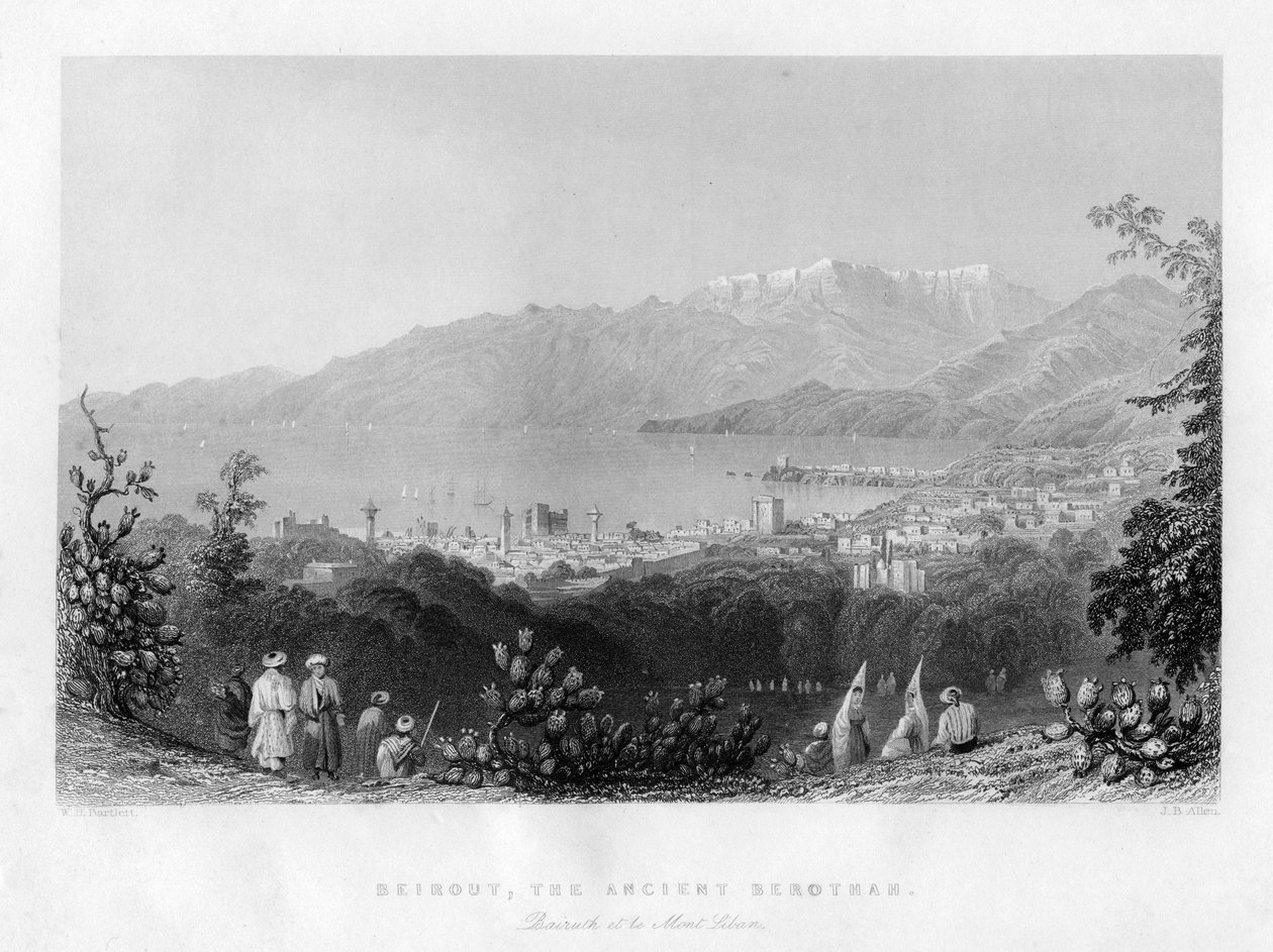 Beirut, den gamle trolovelse, Syrien, 1841. af James B. Allen