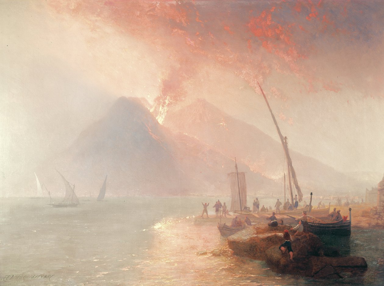 Udbrud af Mt. Vesuv, 1856 af James Baker Pyne