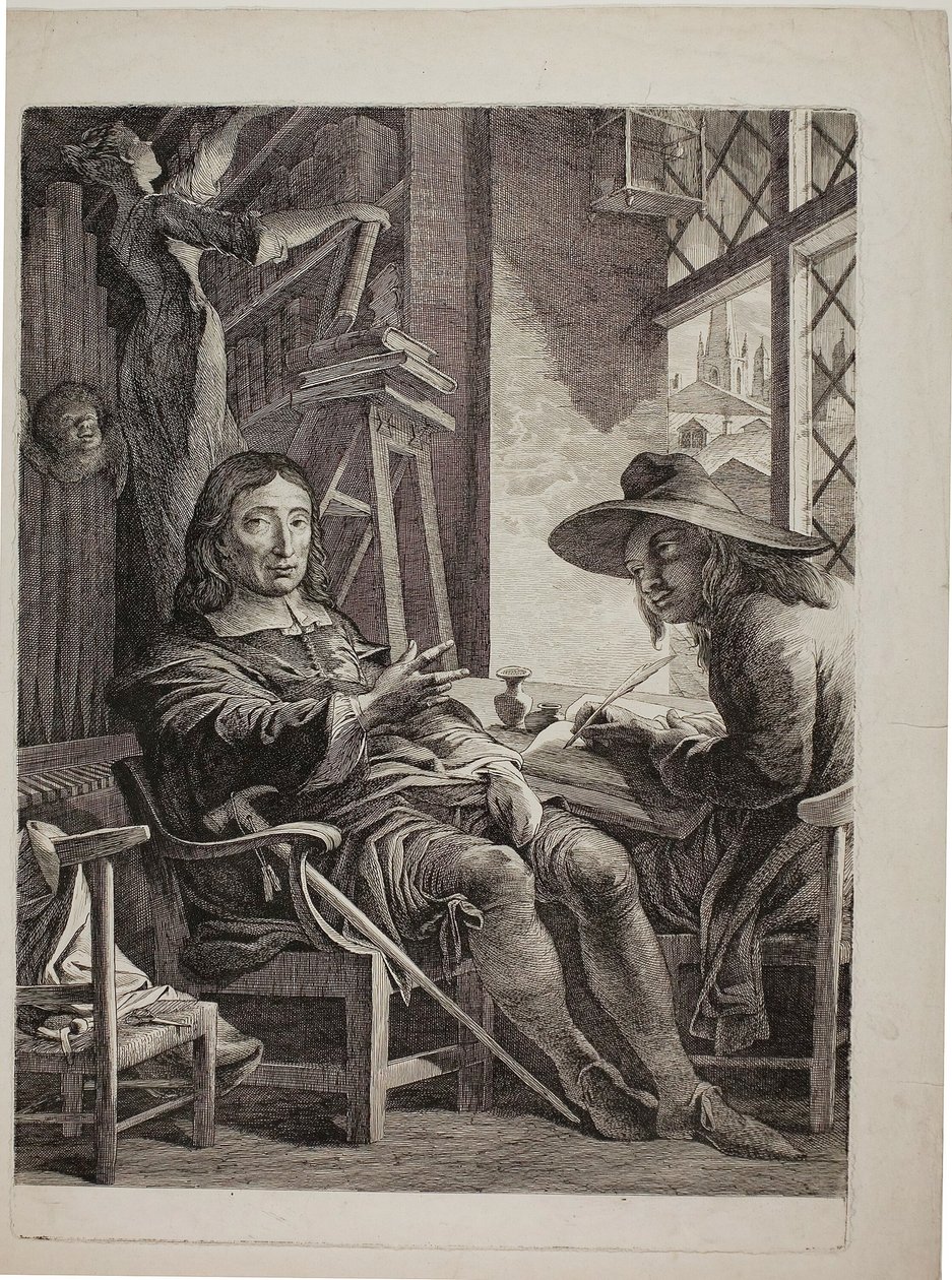 Milton dikterer til Ellwood the Quaker af James Barry