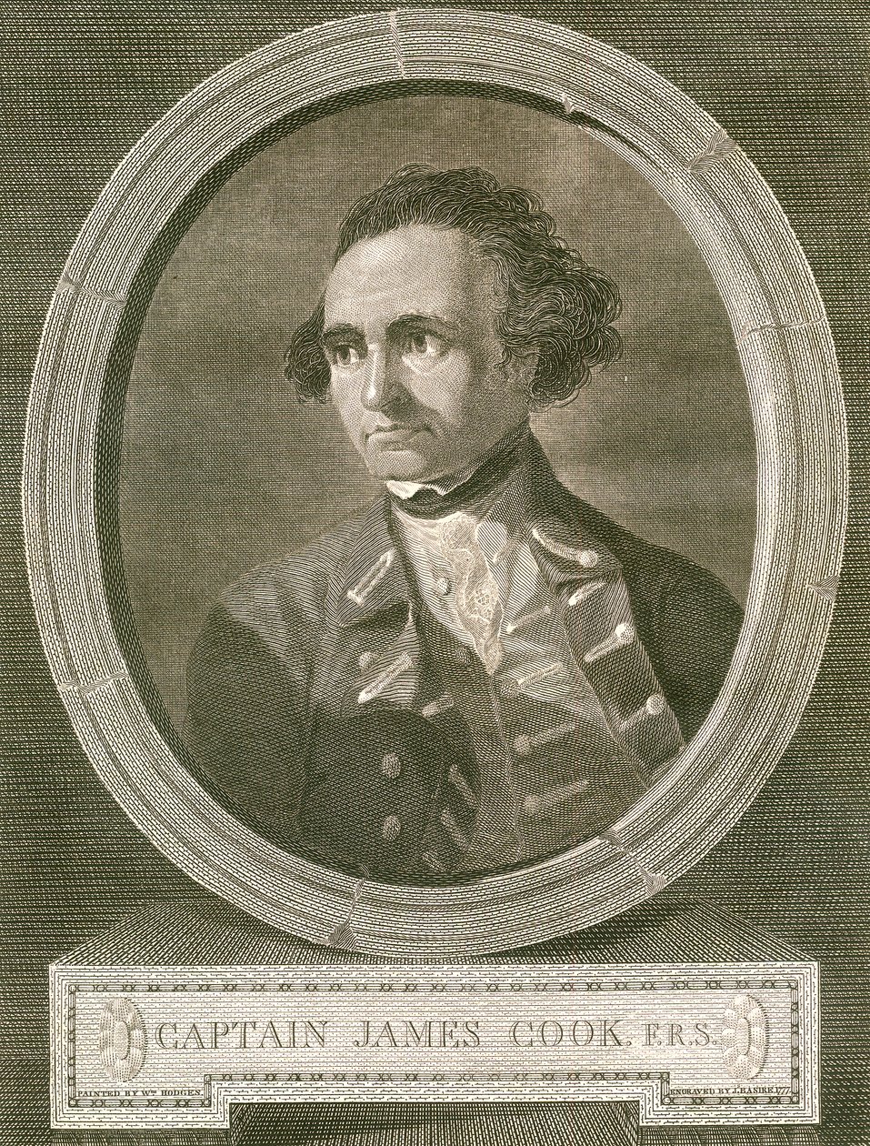 Portræt af kaptajn James Cook af James Basire