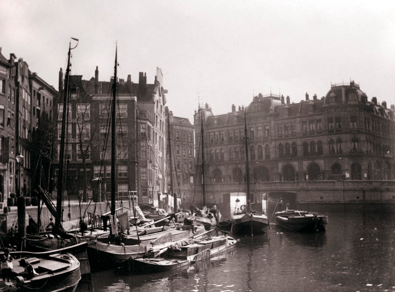 Kanalbåde, Rotterdam, 1898. af James Batkin