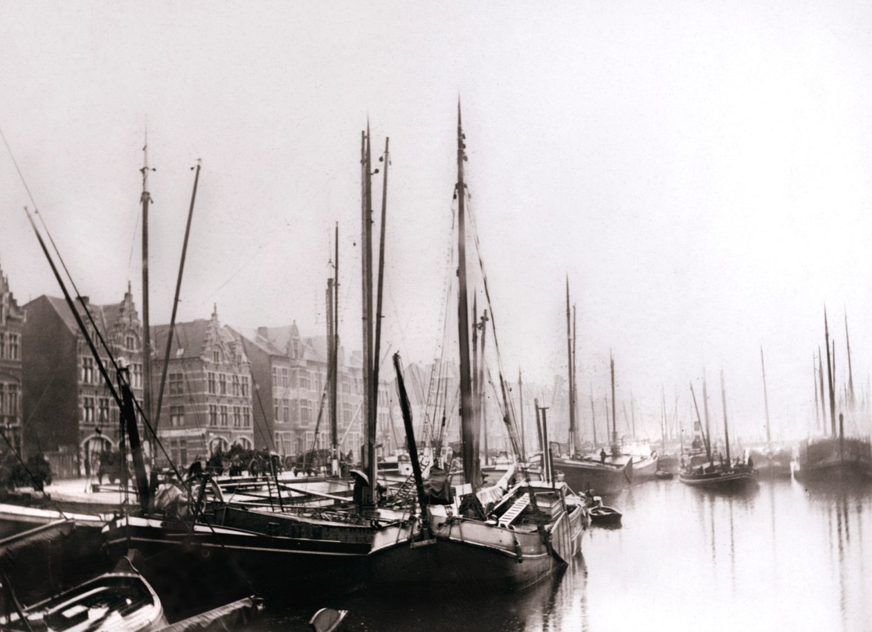 Kanalbåde, Rotterdam, 1898. af James Batkin