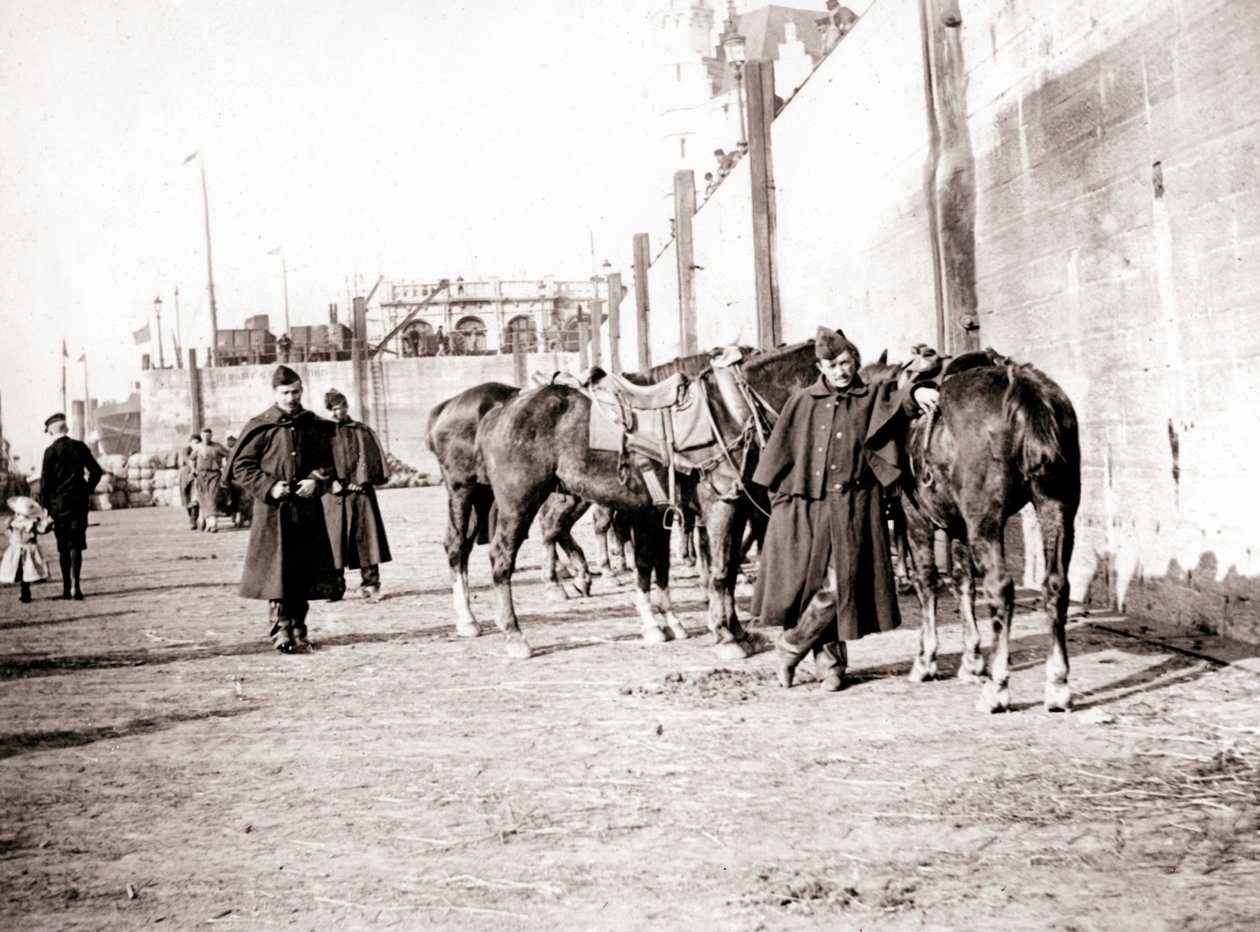Ryttere, Antwerpen, 1898. af James Batkin