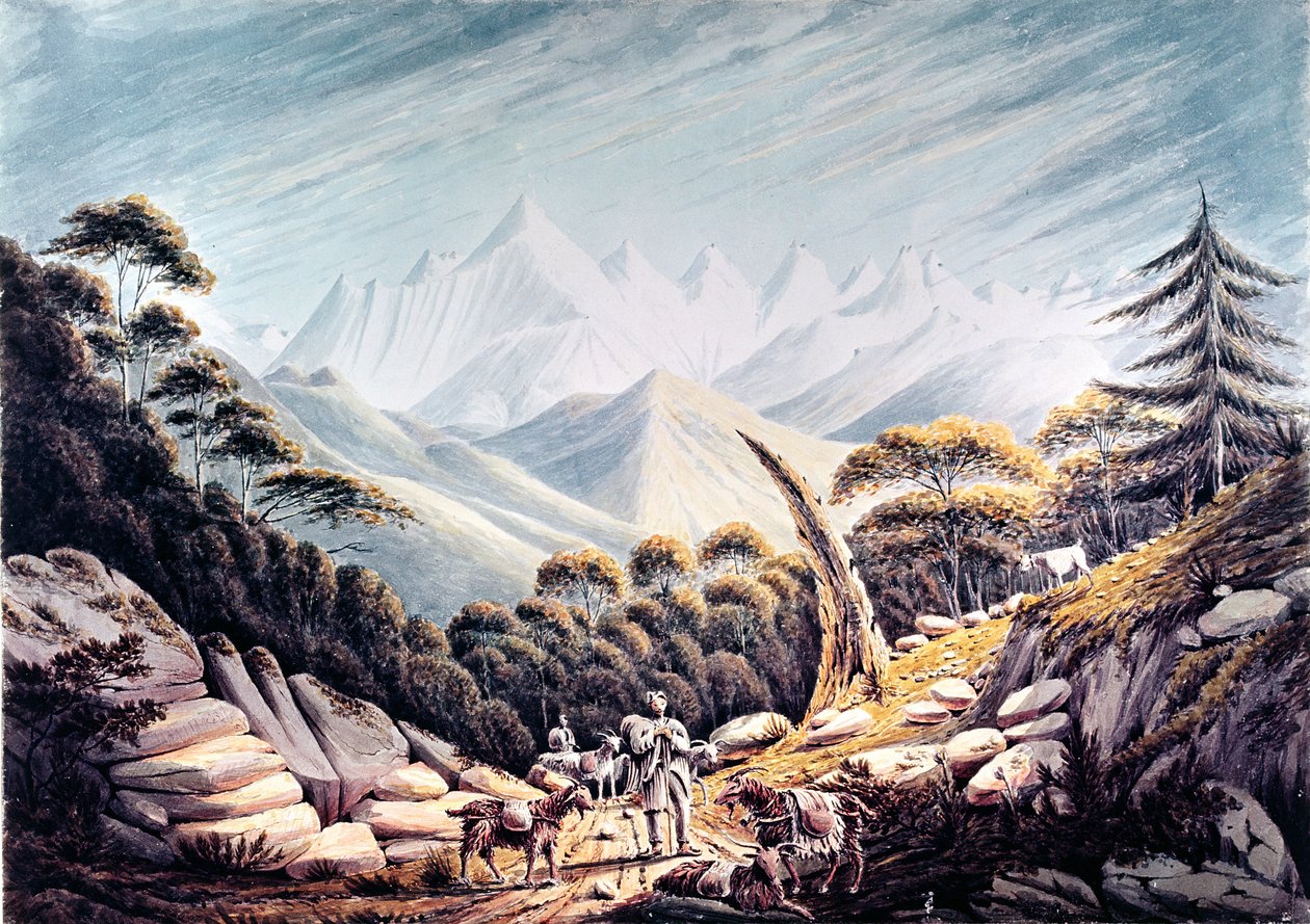 Nepalesiske hyrde i Himalaya, 1826 af James Bolivar Manson