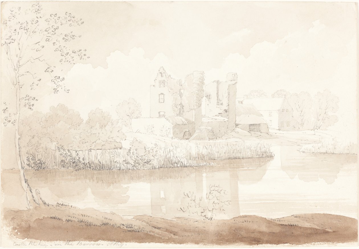 Castle Rheban ved floden Barrow, Athy af James Bulwer