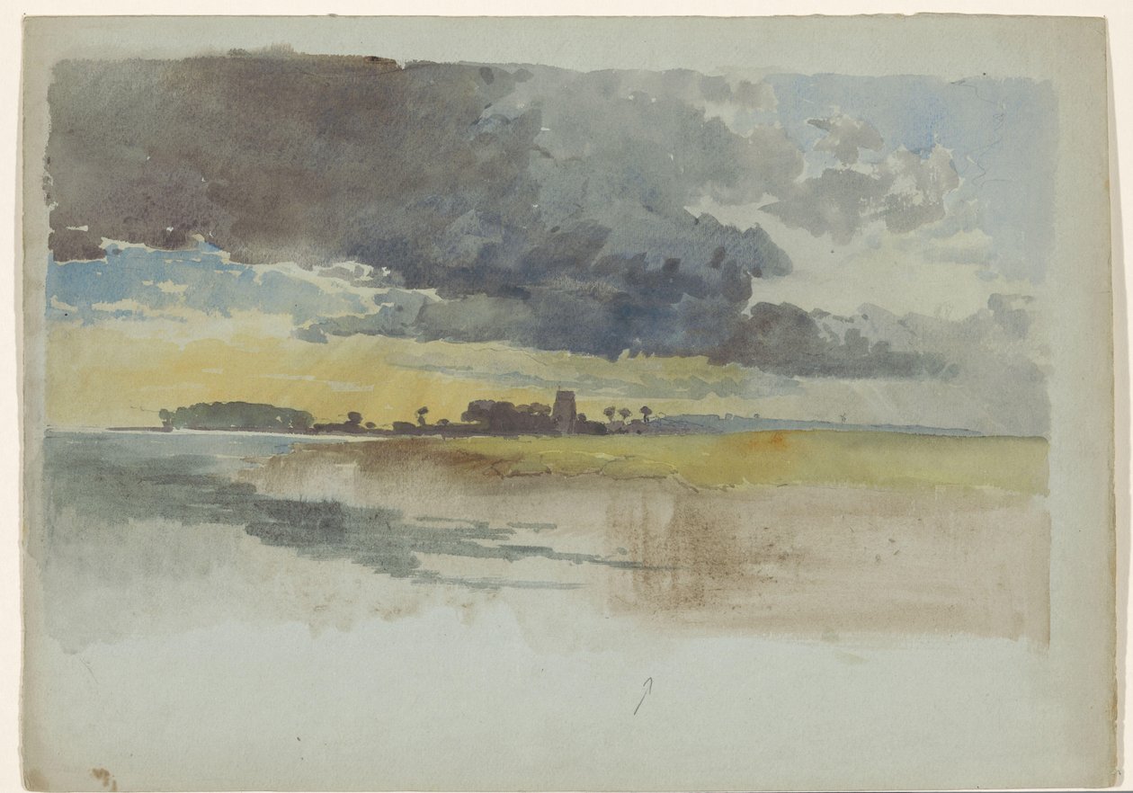 Udsigt over Gillingham Church, Kent af James Chisholm Gooden