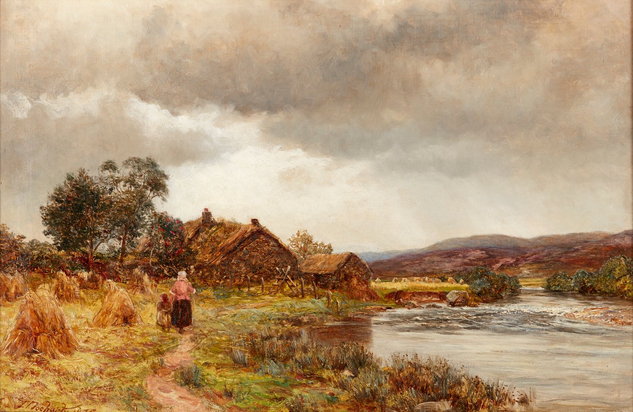 Home from the Fields (olie på lærred) af James Docharty