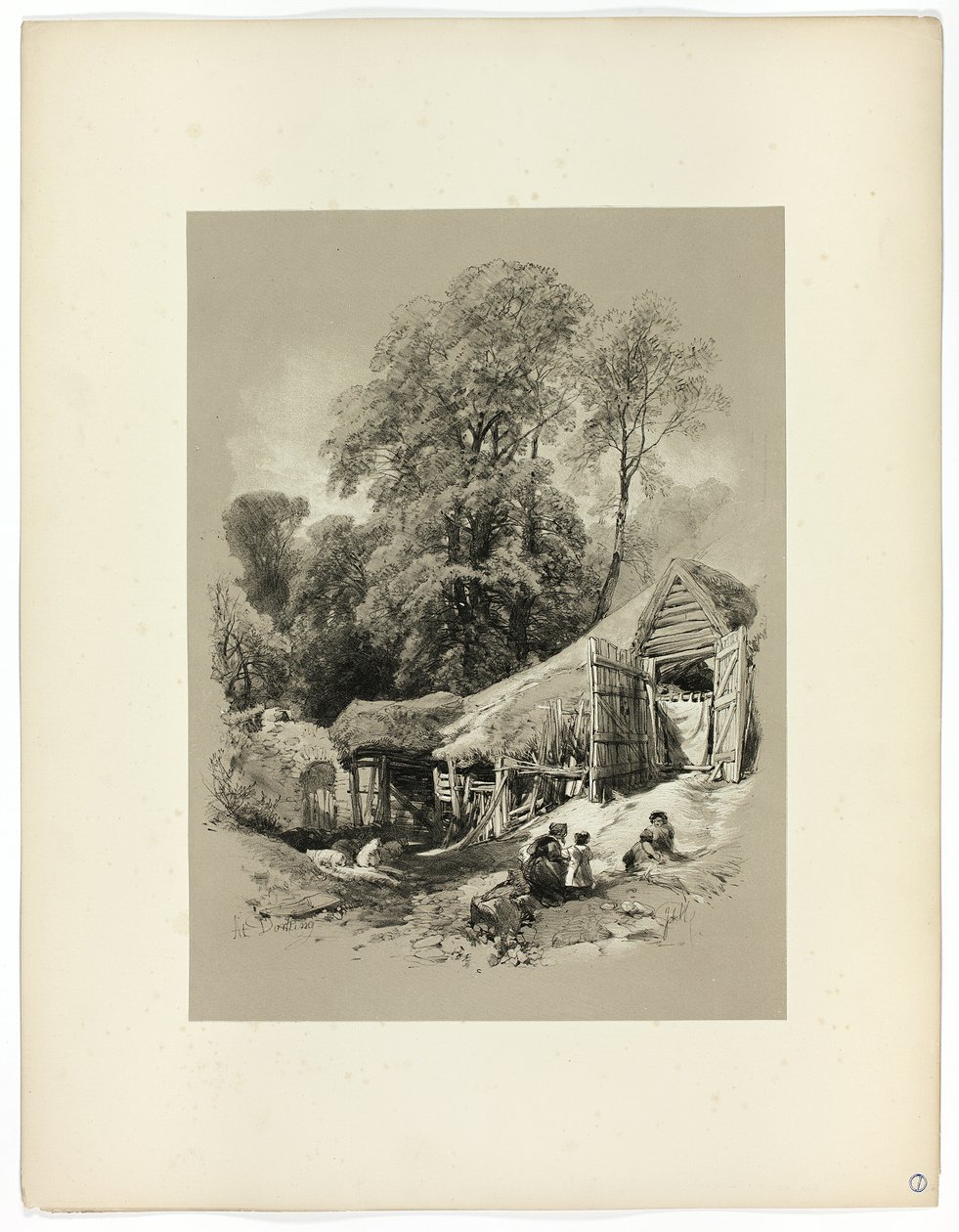 Hos Dorking, fra Picturesque Selections af James Duffield Harding