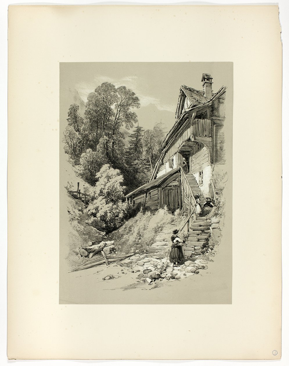 Brunnen, fra Picturesque Selections af James Duffield Harding