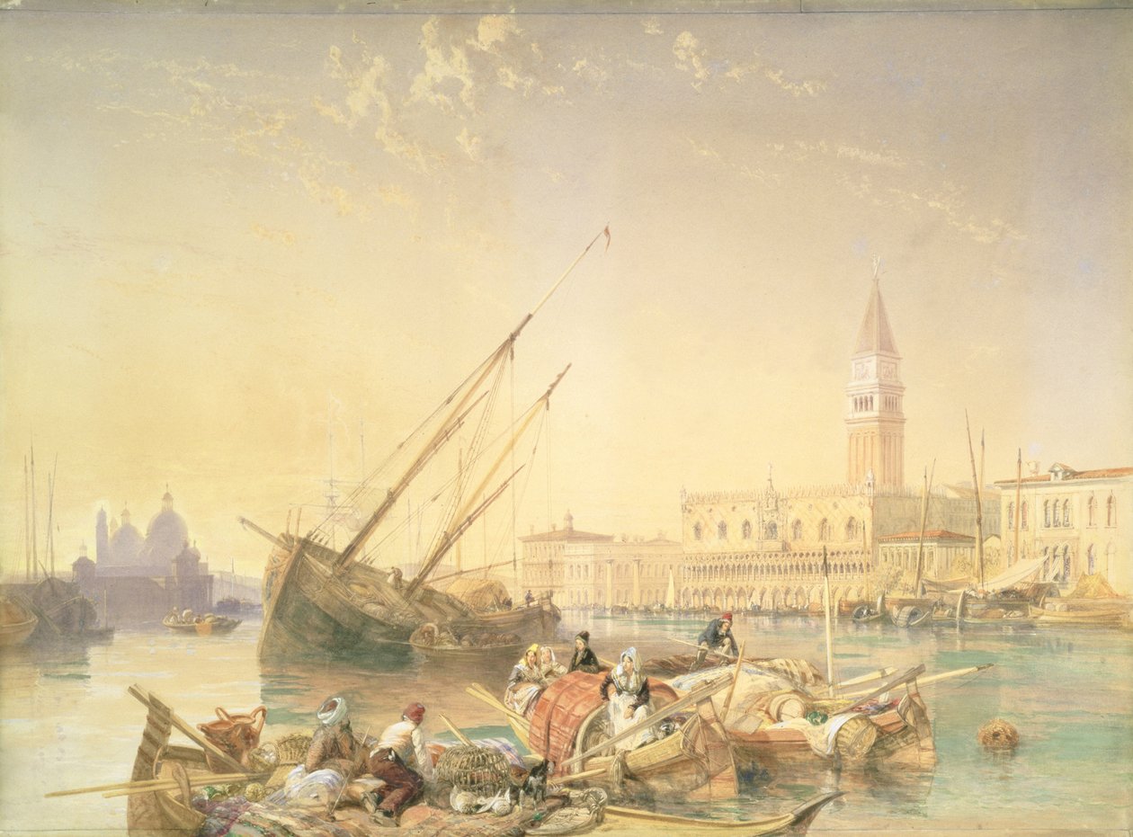 Den store kanal, Venedig af James Duffield Harding