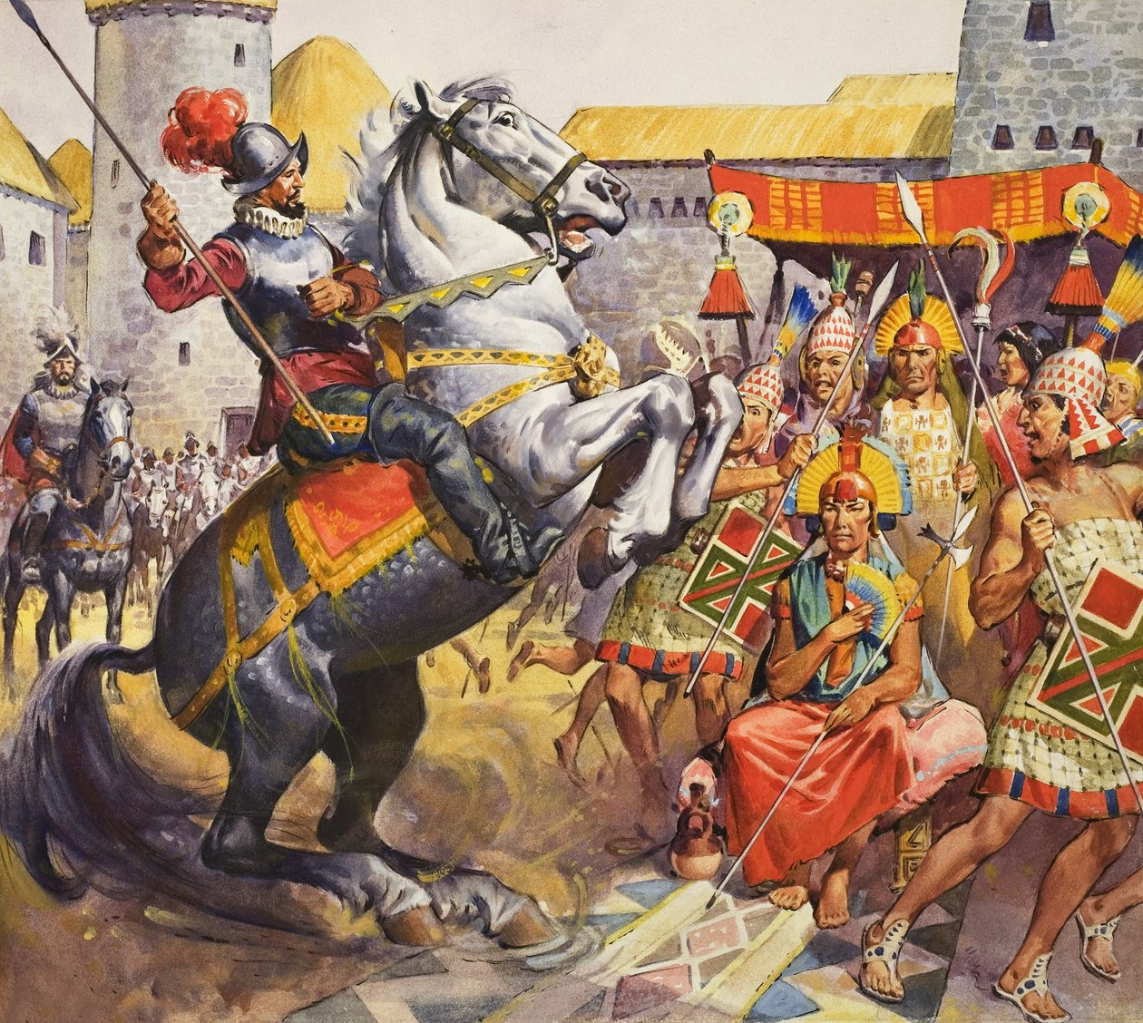 Inkaer (gouache på papir) af James Edwin McConnell