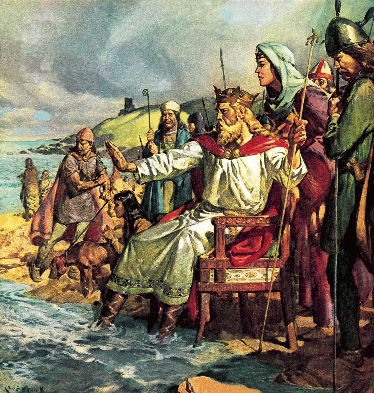 Kong Knud trodser bølgerne af James Edwin McConnell