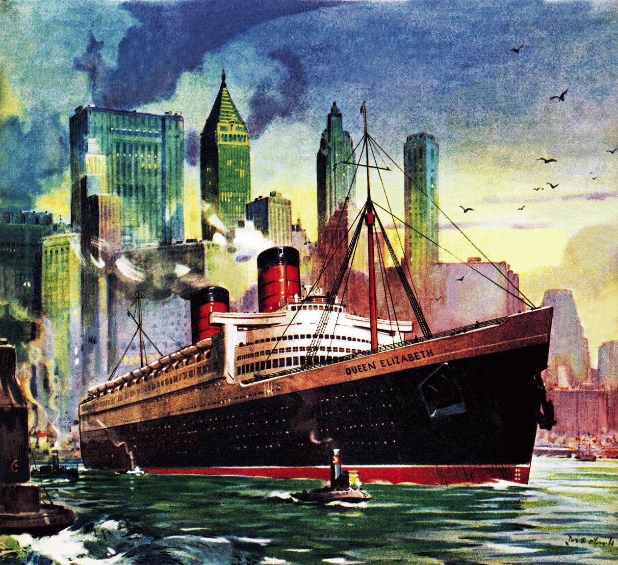 RMS Dronning Elizabeth af James Edwin McConnell