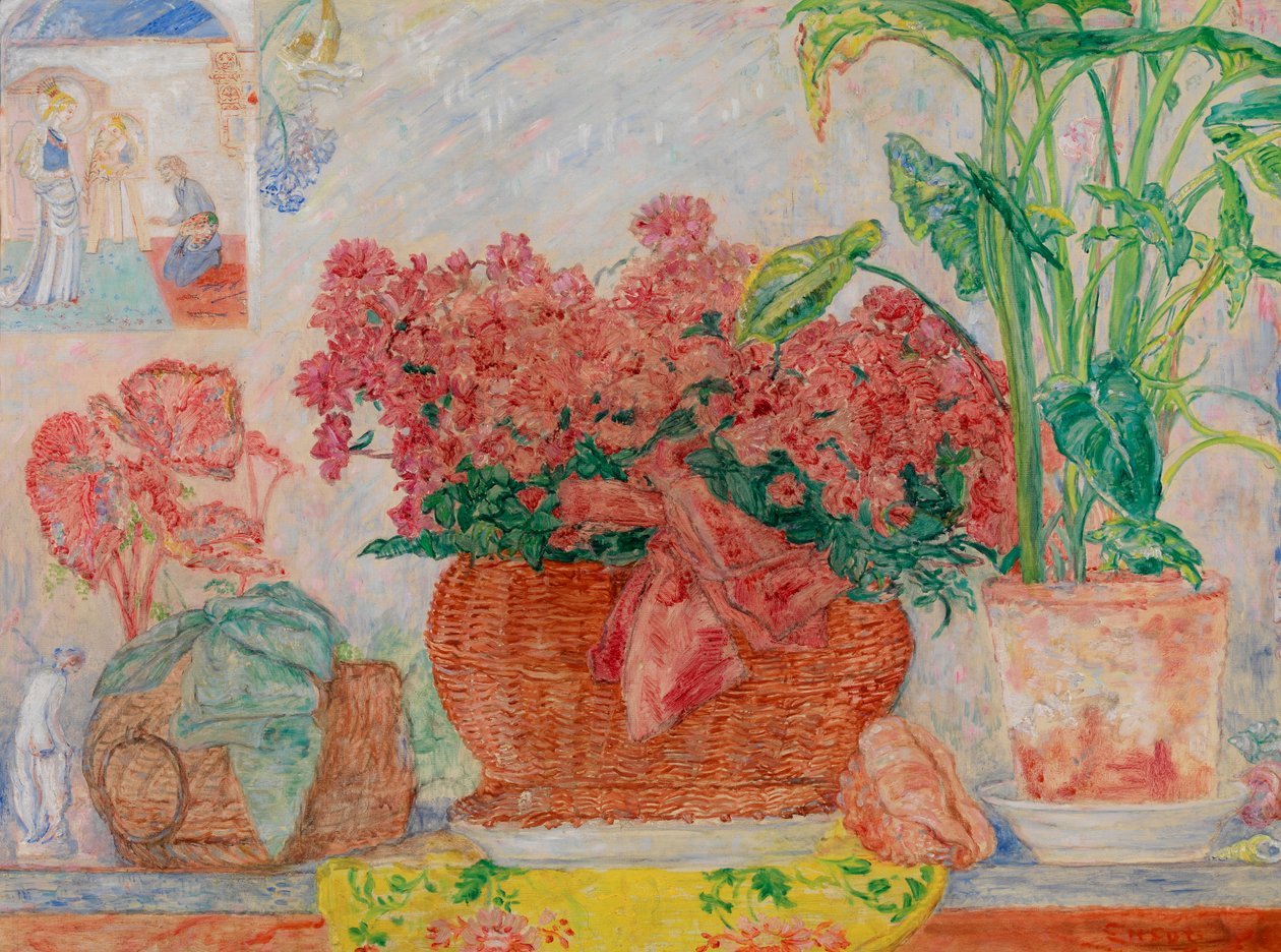 Azalea, ca. 1920-30 (olie på lærred) af James Ensor