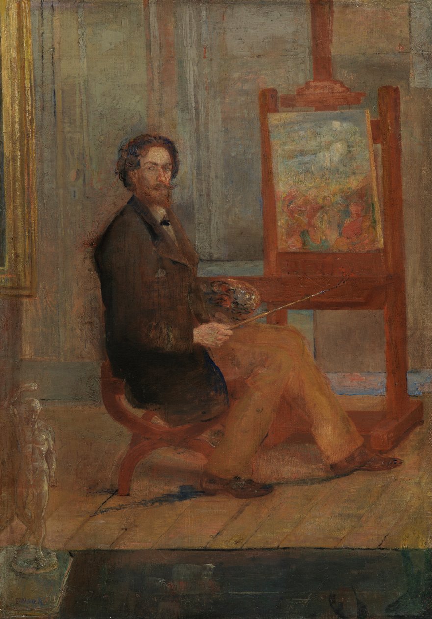 Ensor ved sit staffeli af James Ensor