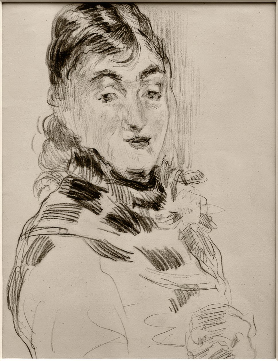 Méry Laurent med en mops af James Sidney Ensor